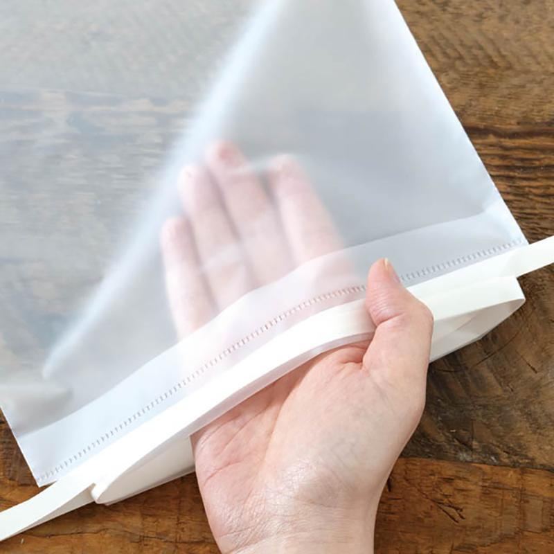 ラッピング用品 MFT-KBM 無地フロスト巾着バッグ-M(20枚) ヘッズ