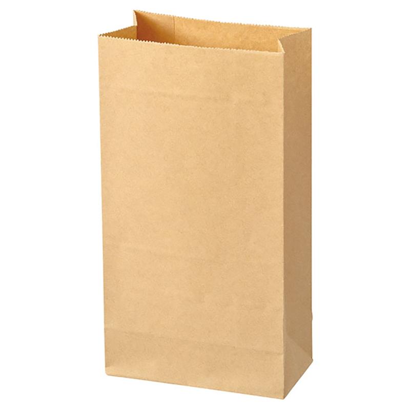 持ち帰り袋 MK-4P 無地未晒し角底袋-4/クラフト(100枚) ヘッズ