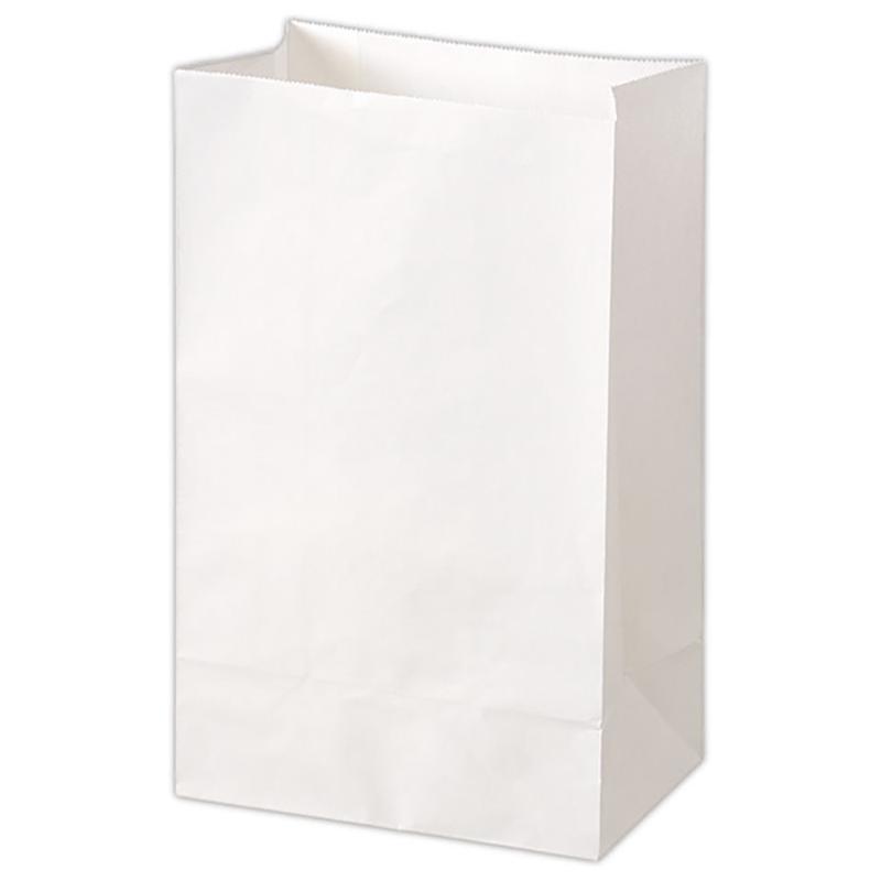 持ち帰り袋 MW-1P 無地晒し角底袋-1/ホワイト(100枚) ヘッズ