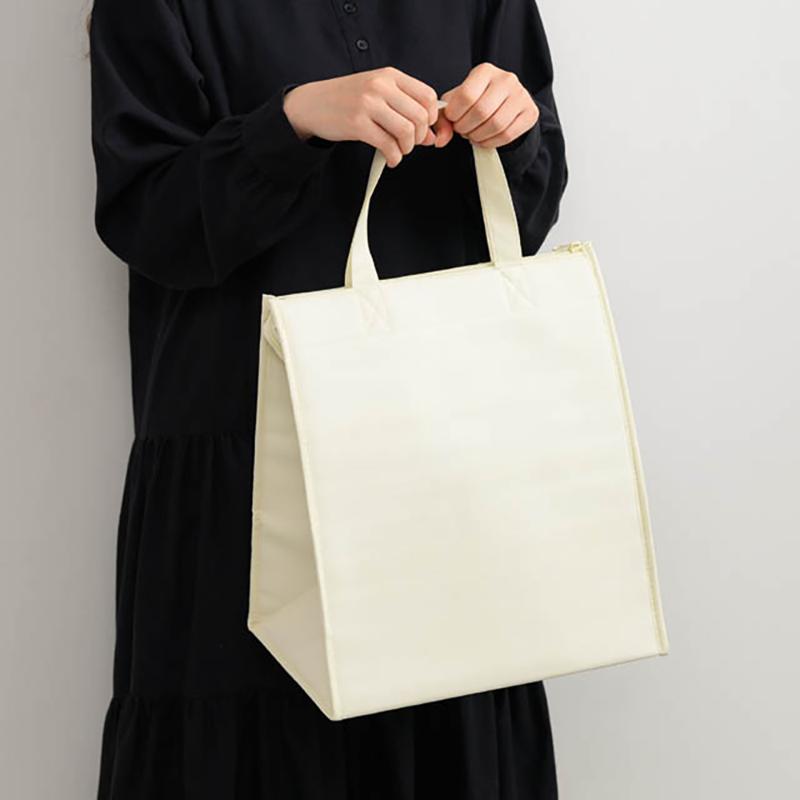 保冷バッグ MIV-1CB 無地アイボリークールバッグ-1(5枚) ヘッズ