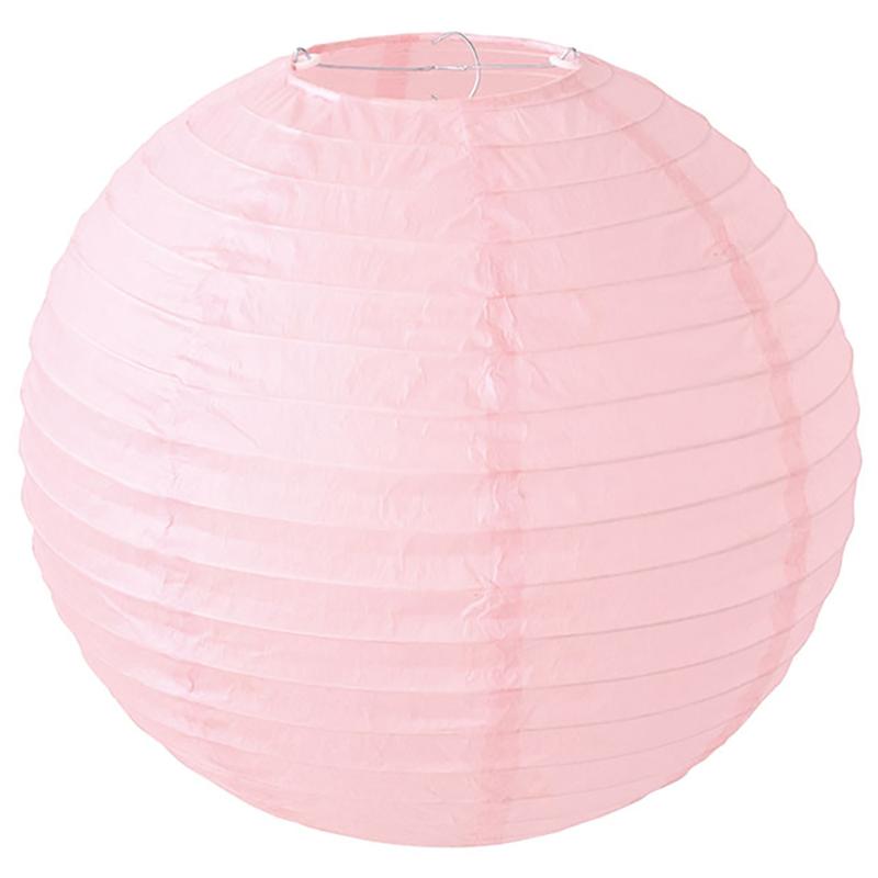 販促用品 M-DPL1 無地デコレーションペーパーランタン-1/ピンク ヘッズ