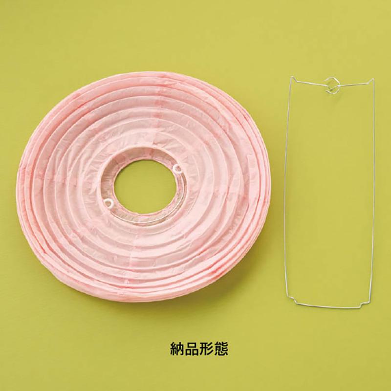 販促用品 M-DPL1 無地デコレーションペーパーランタン-1/ピンク ヘッズ