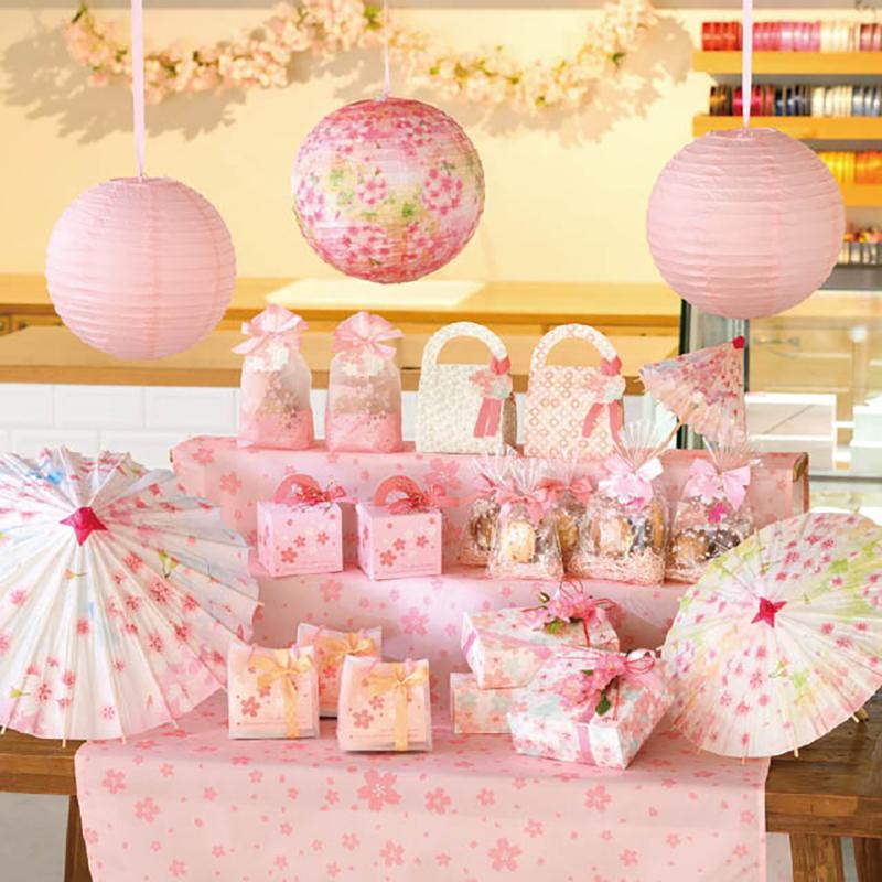 販促用品 M-DPL1 無地デコレーションペーパーランタン-1/ピンク ヘッズ