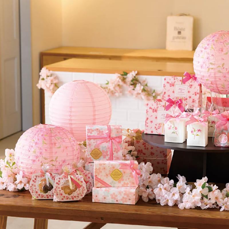 販促用品 M-DPL1 無地デコレーションペーパーランタン-1/ピンク ヘッズ