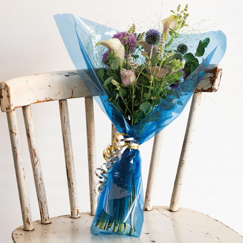 ギフト資材 CRC-RO3 クリアカラーOPPロール-3/ブルー ヘッズ