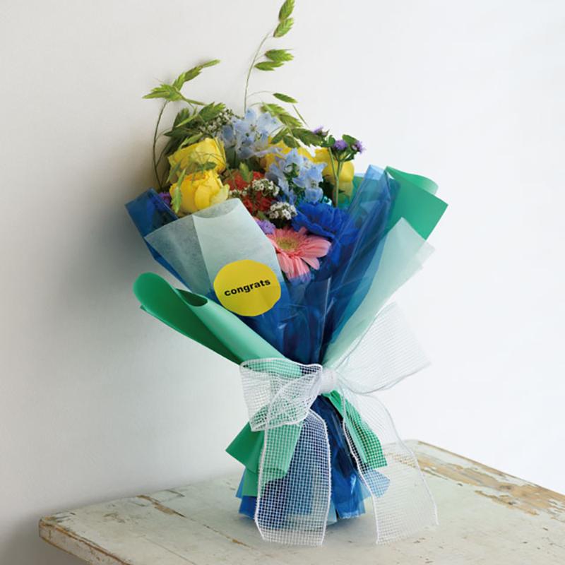 ギフト資材 CRC-RO3 クリアカラーOPPロール-3/ブルー ヘッズ