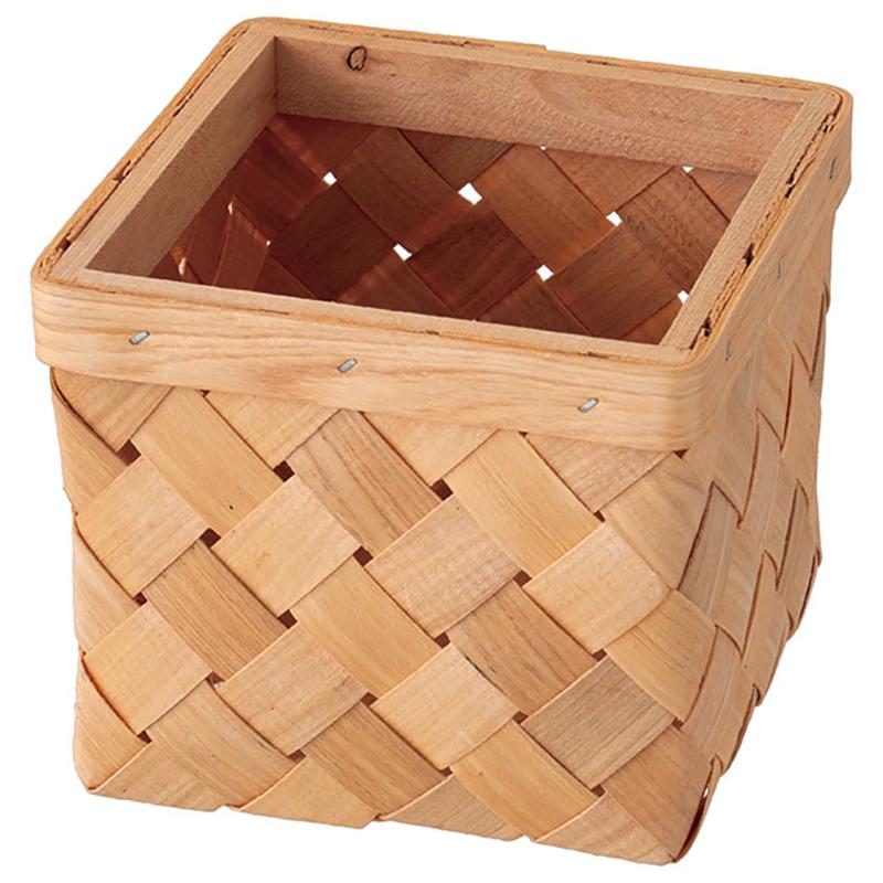 花器 WQU-BKTM ウッドスクエアバスケット-TM(6個) ヘッズ