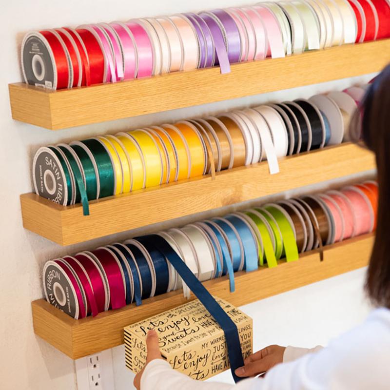 ギフト資材 0640R サテンリボンYELLOW6mm(1巻) ヘッズ