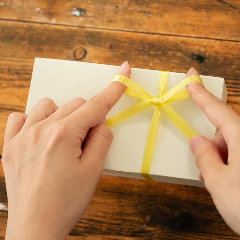 ギフト資材 0640R サテンリボンYELLOW6mm(1巻) ヘッズ