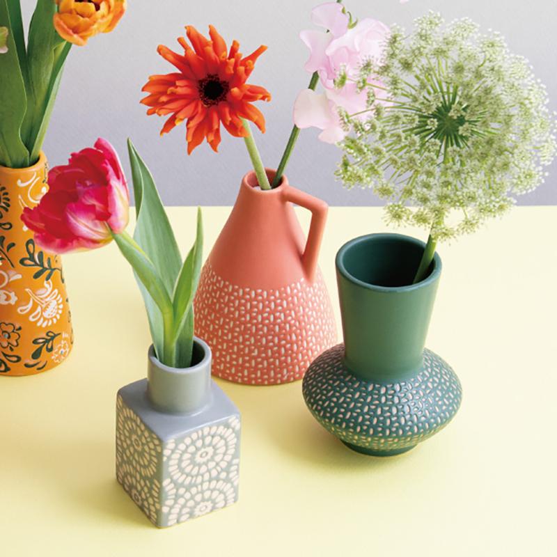 花器 HNP-FB40 ハンドメイドプリントフラワーベース-40(2個) ヘッズ