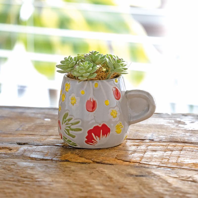 花器 HNP-FPO29 ハンドメイドプリントフラワーポット-29(4個) ヘッズ