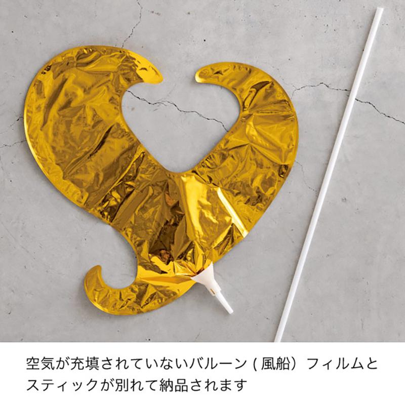 贈答用飾り BLN-FPLL1 バルーンフラワーピックLL-1/ハートゴールド(10本) ヘッズ