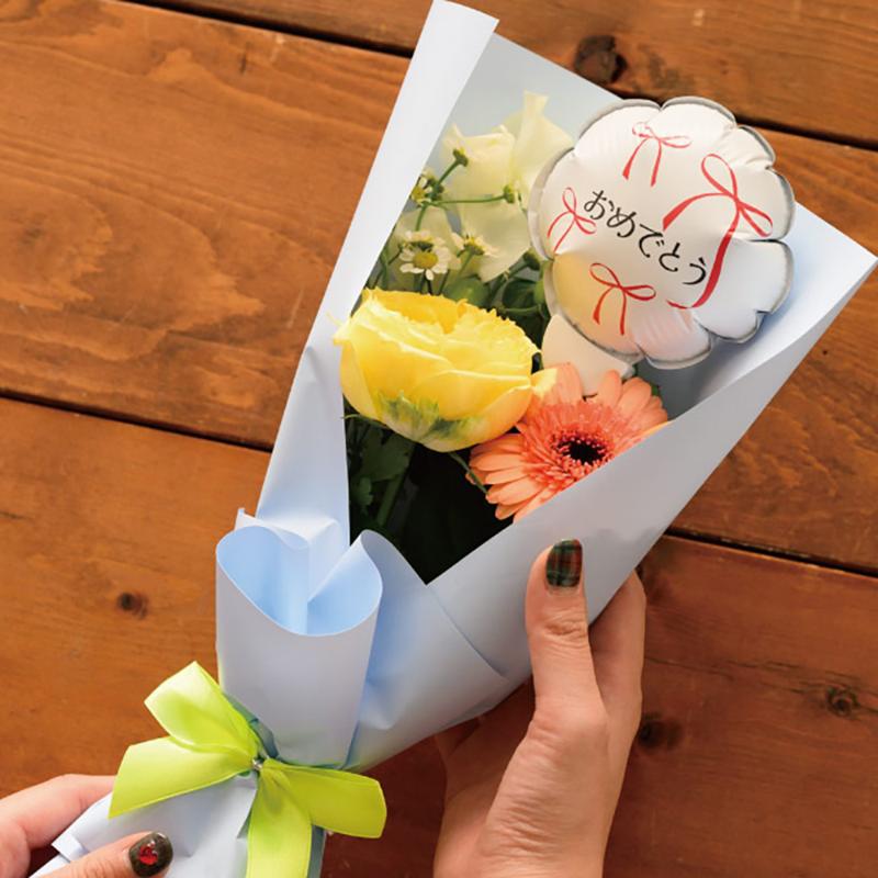 贈答用飾り BLN-FPS3 バルーンフラワーピックS-3/おめでとう(10本) ヘッズ