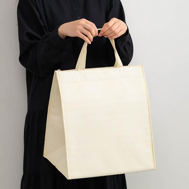 保冷バッグ MIV-3CB 無地アイボリークールバッグ-3(5枚) ヘッズ