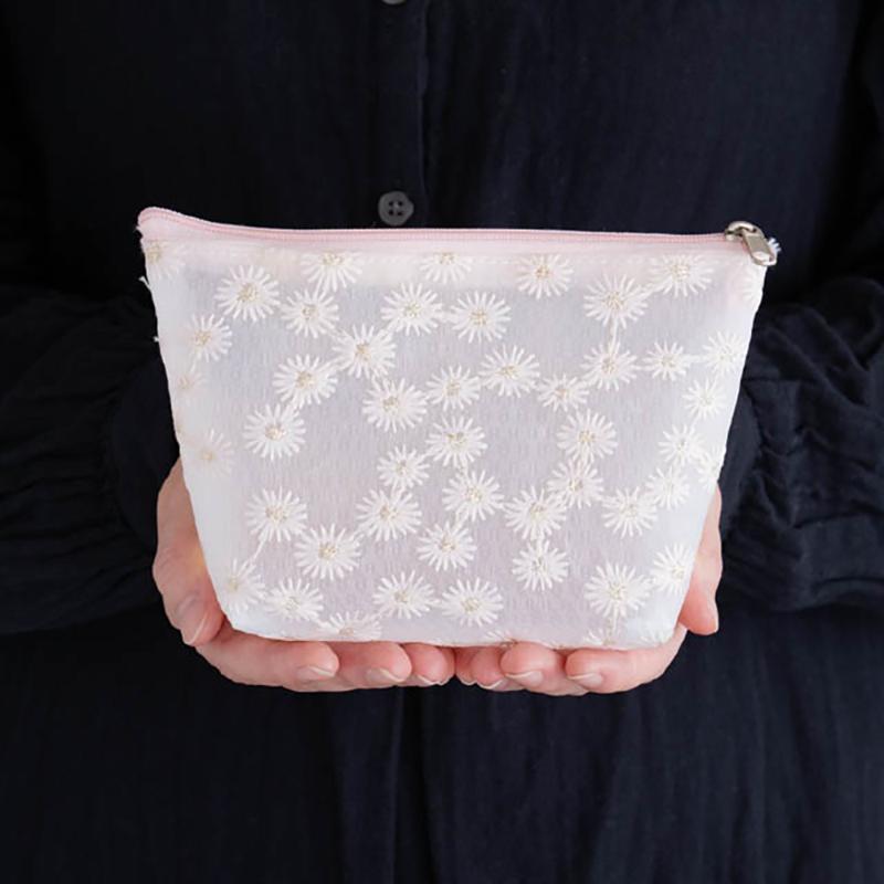 ラッピング用品 LHN-POS レースハンドメイドポーチ-S/ピンク(10個) ヘッズ