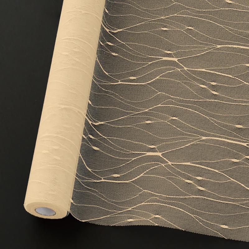 ギフト資材 WVF-RO1 ウェーブファブリックロール-1/クリーム ヘッズ