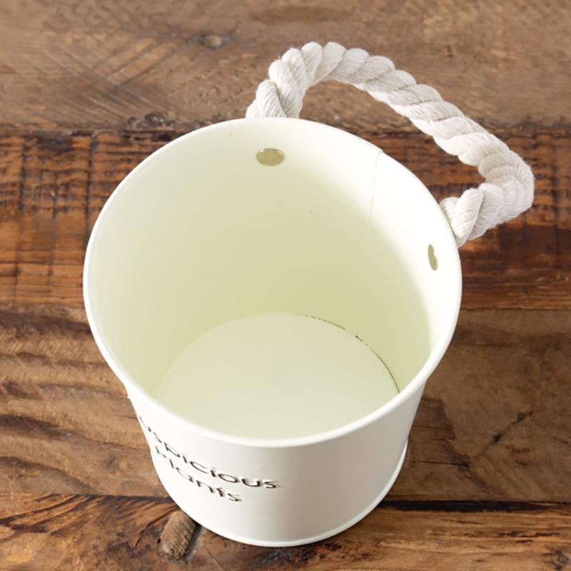 鉢カバー HPI-BBKS ハッピープランツブリキバケツ-S/アイボリー(6個) ヘッズ