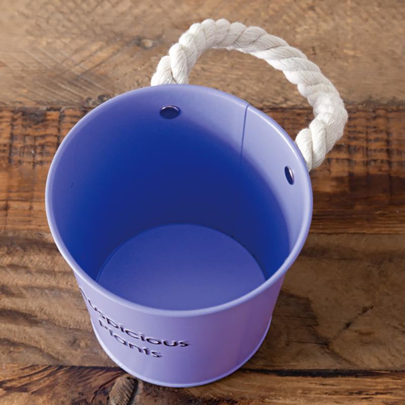 鉢カバー HPP-BBKS ハッピープランツブリキバケツ-S/パープル(6個) ヘッズ