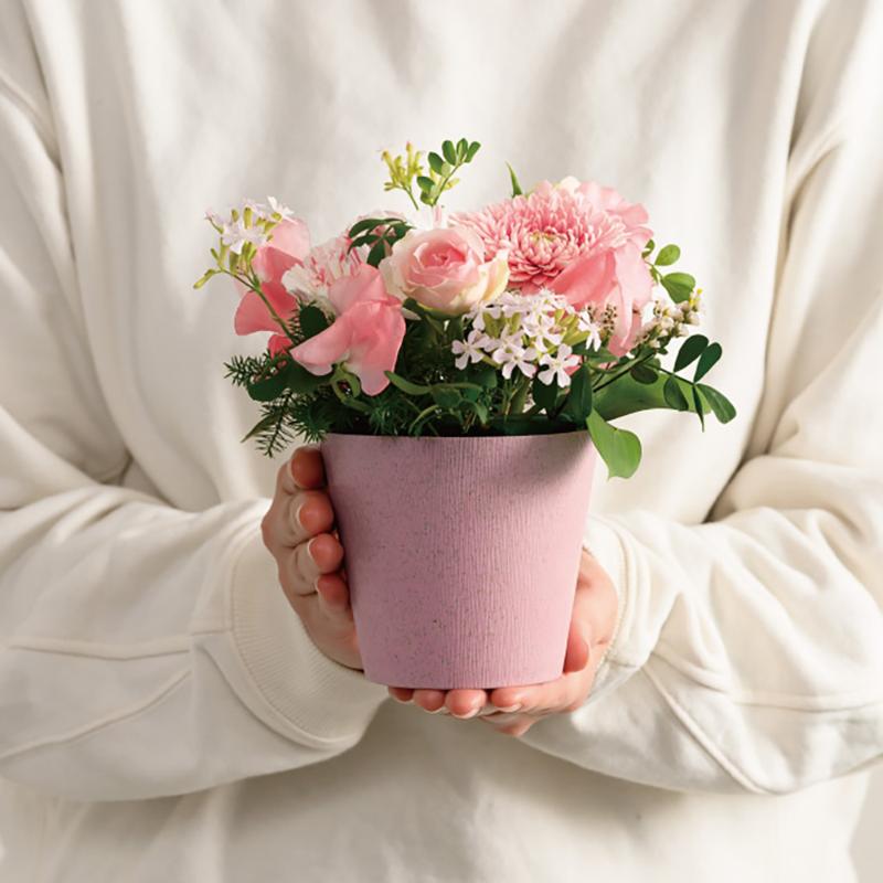 花器 WDY-POPS ウッディフラワーアレンジポット-S/ピンクパープル(10個) ヘッズ