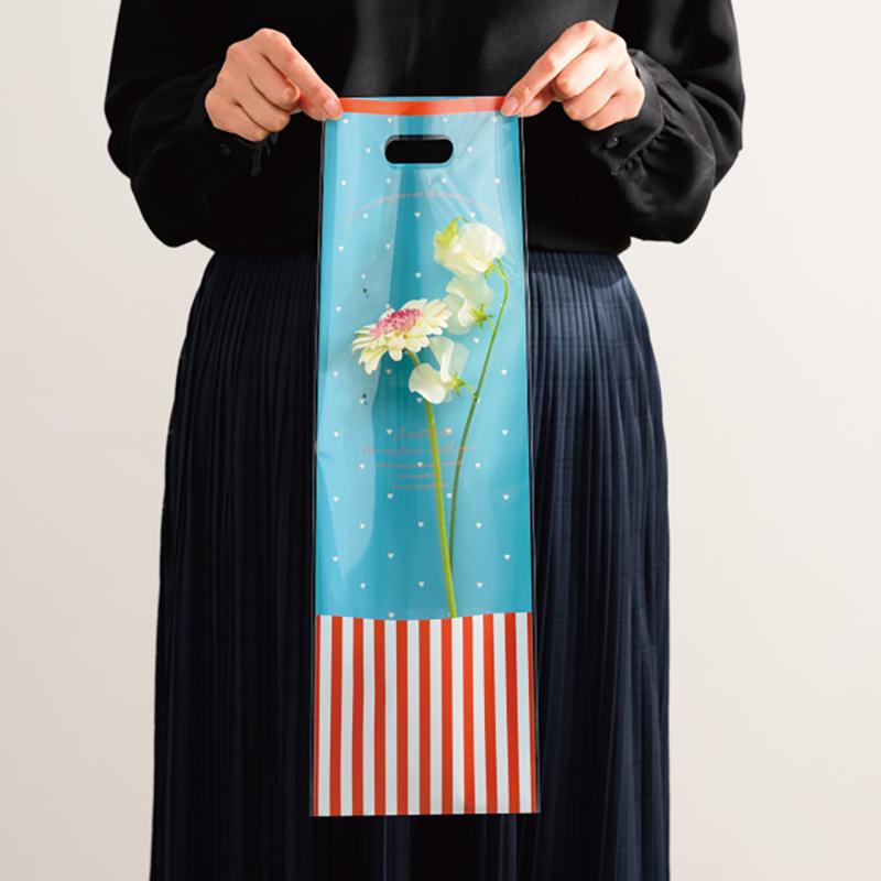 ラッピング用品 DOS-OP1 ドットストライプOPPギフトバッグ-1(50枚) ヘッズ