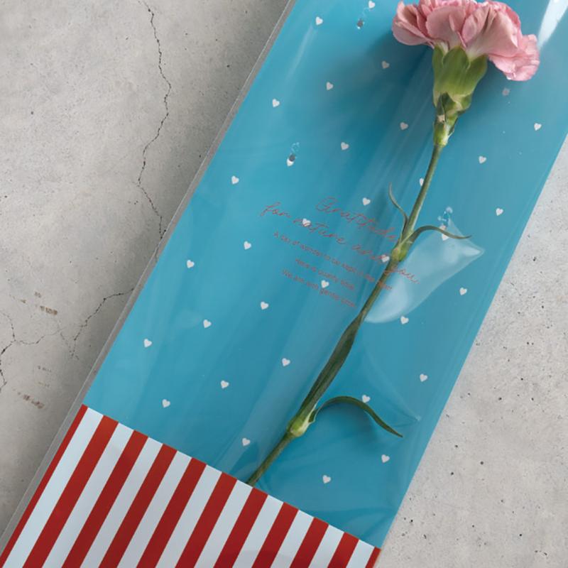 ラッピング用品 DOS-OP1 ドットストライプOPPギフトバッグ-1(50枚) ヘッズ