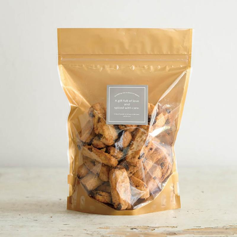 チャック付き袋 MG-ZOS2 無地ジップスタンドバッグ-2/ゴールド(50枚