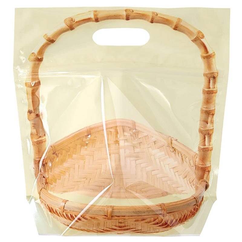 ラッピング用品 TBN-ZSS 竹かごジップ付バッグ/ナチュラル-SS(30枚) ヘッズ
