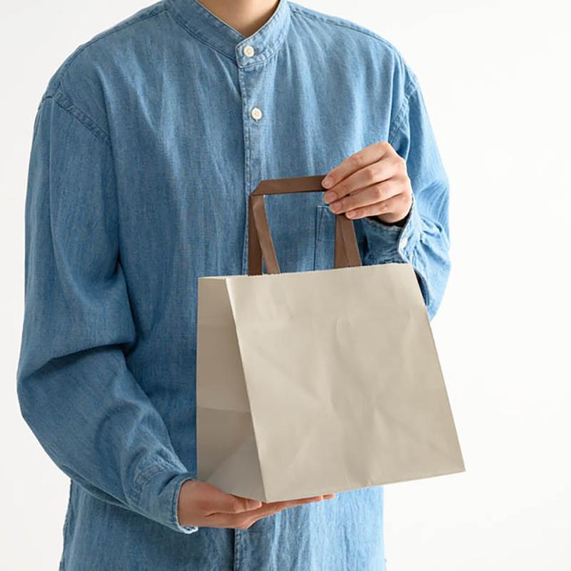 紙手提袋 ZOG-7P 無地象牙カラーペーパーバッグ-7(50枚) ヘッズ