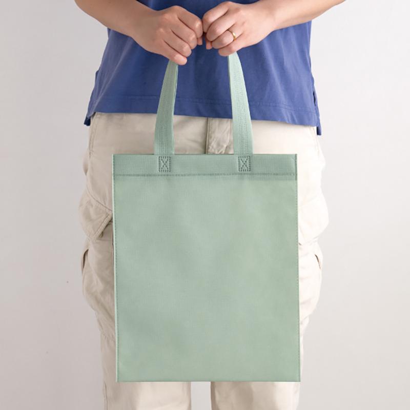 不織布バッグ MGB-MB 無地不織布トートバッグ-M/グレイッシュブルー(20枚) ヘッズ