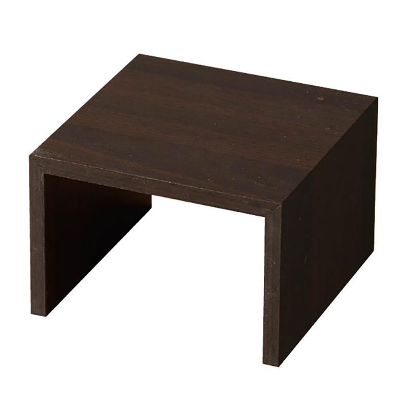 陳列備品 ZYU-KOD2 コの字ラックS/ダークウッド-2(2個) ヘッズ