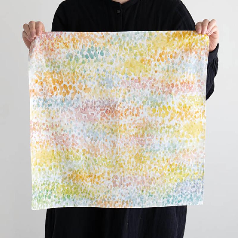 ギフト資材 CTN-FUR6 コットン風呂敷-6/カラフルアート(10枚) ヘッズ