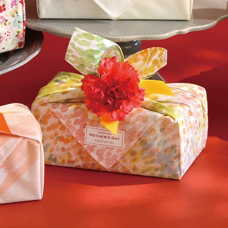 ギフト資材 CTN-FUR6 コットン風呂敷-6/カラフルアート(10枚) ヘッズ