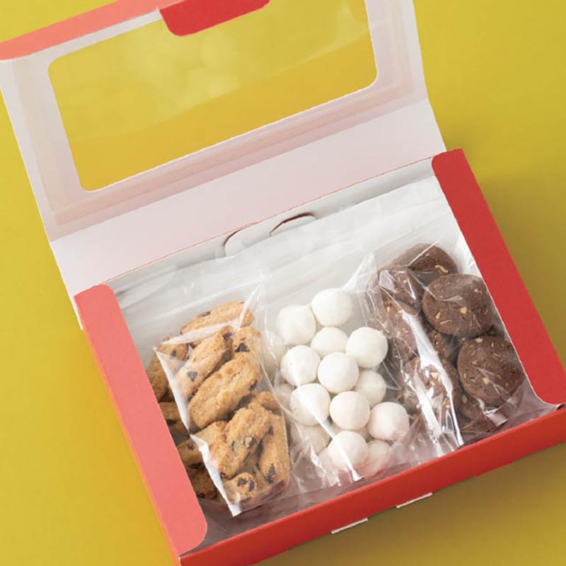 ギフト箱 MRE-WGM 無地窓付ギフトボックス/レッド-M(10枚) ヘッズ