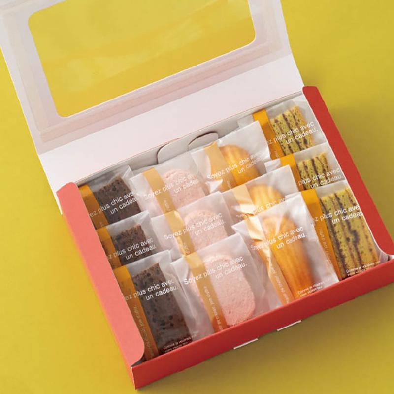 ギフト箱 MRE-WGM 無地窓付ギフトボックス/レッド-M(10枚) ヘッズ