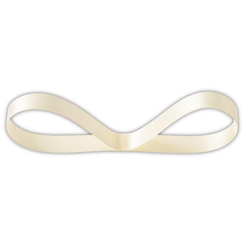 ギフト資材 DS1006R 両面サテンリボンIVORY10mm(1巻) ヘッズ
