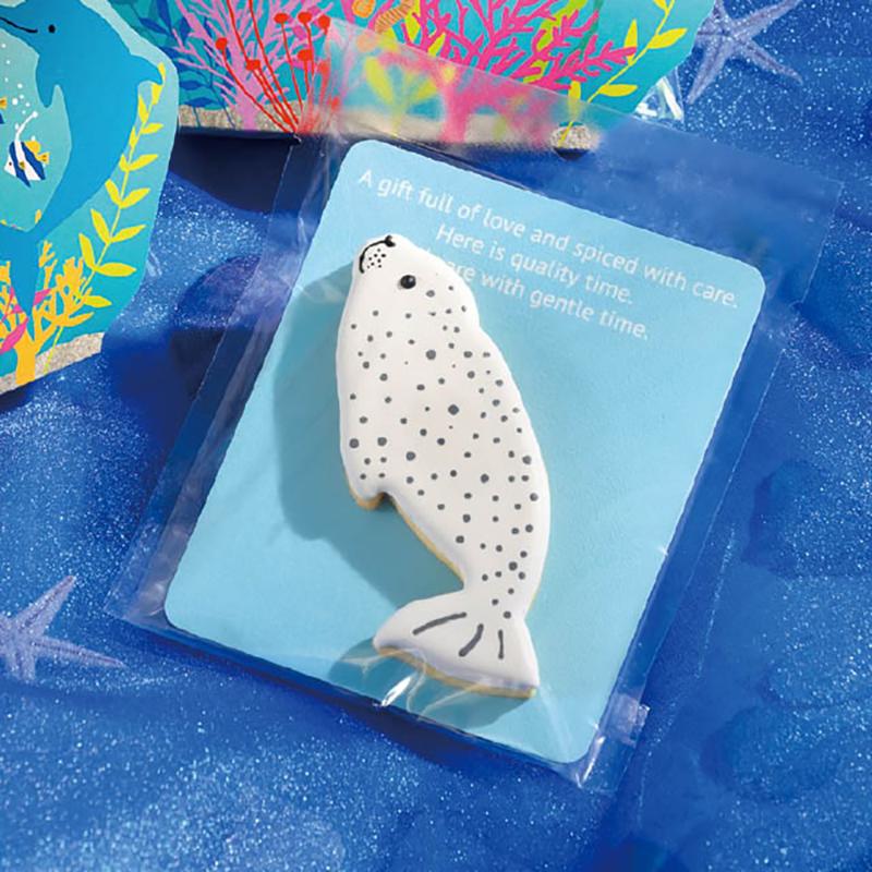 ラッピング用品 CK-D8 クッキー台紙-8/スカイブルー(50枚) ヘッズ