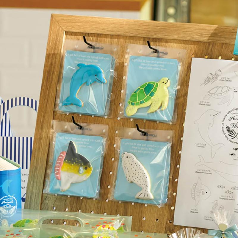 ラッピング用品 CK-D8 クッキー台紙-8/スカイブルー(50枚) ヘッズ