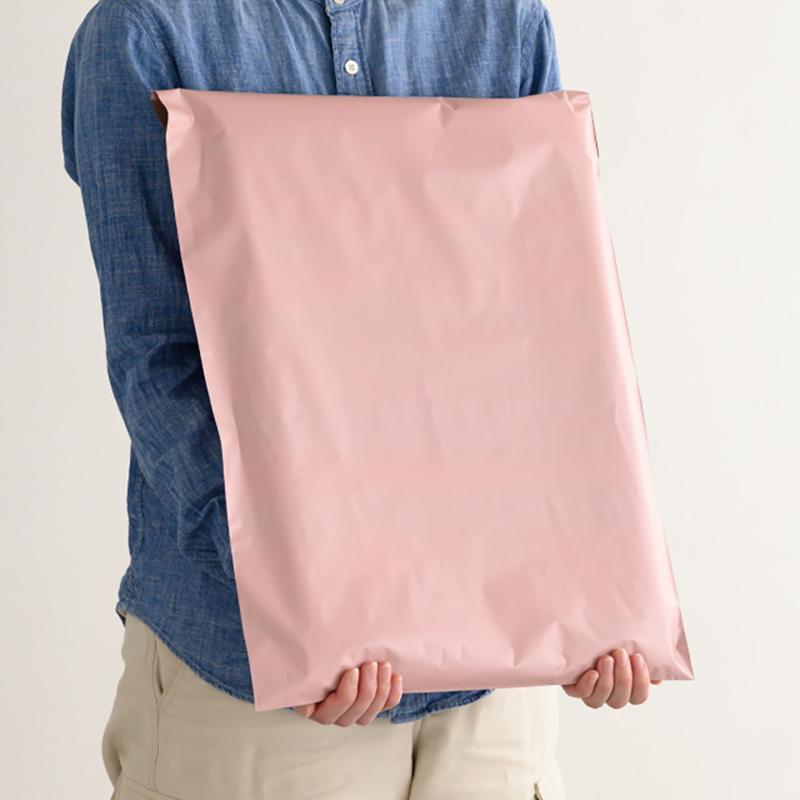 宅配袋 MGP-TB2 無地リサイクル宅配バッグ-2/グレイッシュピンク(50枚) ヘッズ