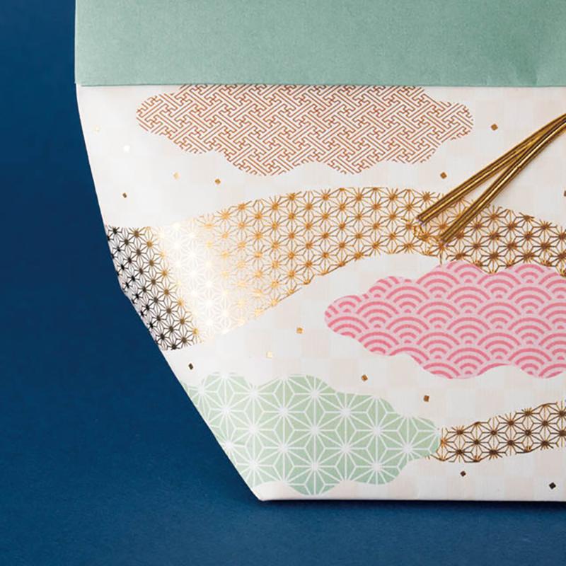 ラッピング用品 WA-B3P 和風舟形ペーパーバッグ-3/みやび(20枚) ヘッズ