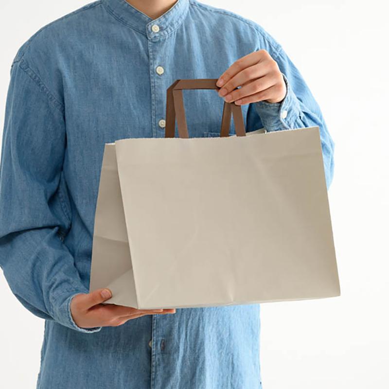 紙手提袋 ZOG-3P 無地象牙カラーペーパーバッグ-3(50枚) ヘッズ