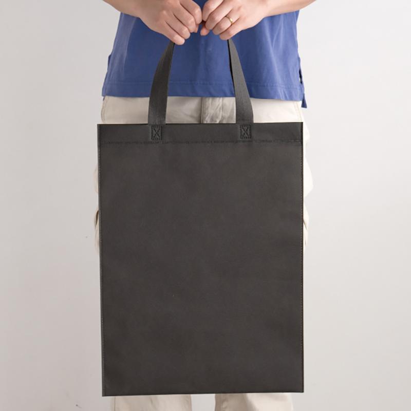 不織布バッグ MCL-LB 無地不織布トートバッグ-L/チャコール(10枚) ヘッズ