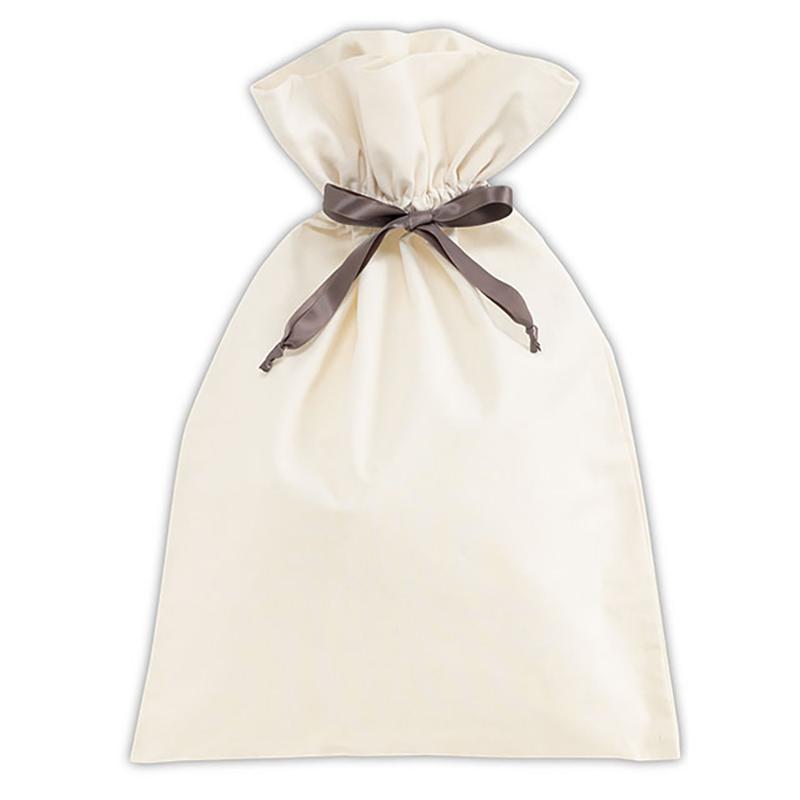 ラッピング用品 MRG-KBS 無地グレーリボン付巾着バッグ-S(5枚) ヘッズ