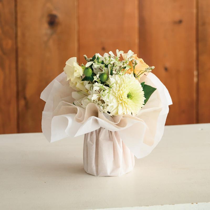 ラッピング資材 FSD-WS1 フロットンスタンディングブーケラッピングS-1/ホワイト(10枚) ヘッズ