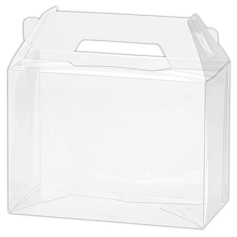 ギフト箱 MTO-HPB4 無地ハンドルPETクリアBOX-4(10枚) ヘッズ