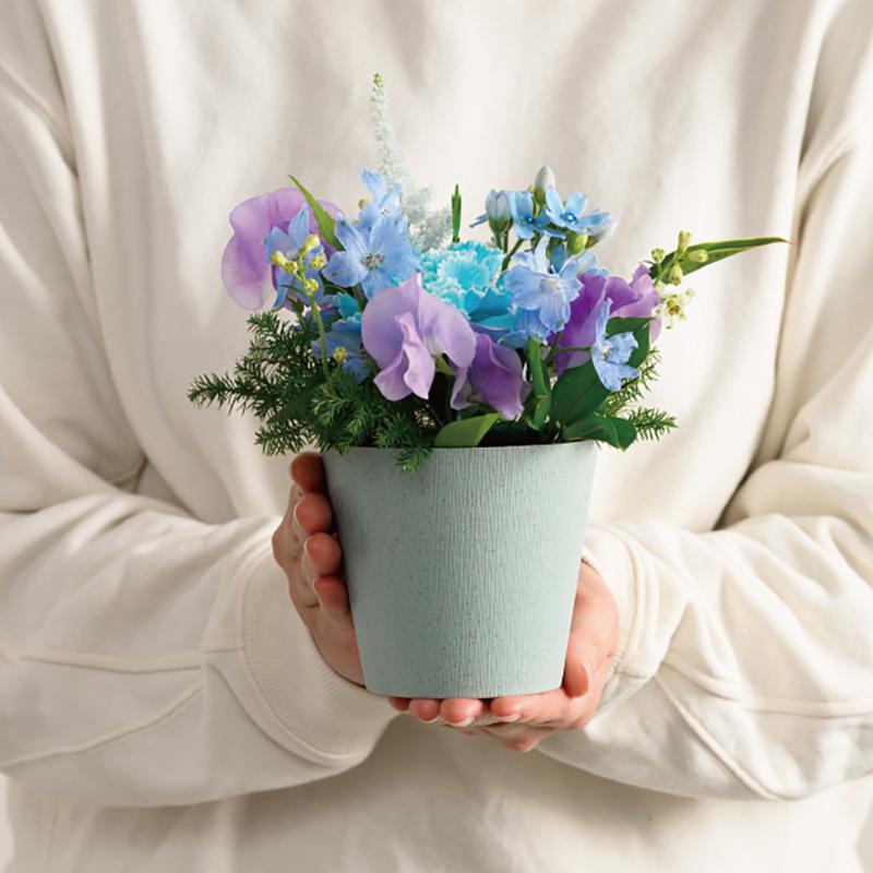 花器 WDY-POMS ウッディフラワーアレンジポット-S/ミント(10個) ヘッズ