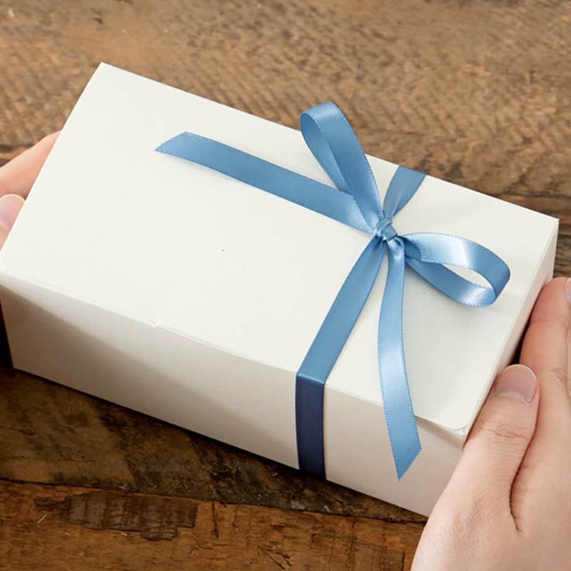 ギフト資材 DS1011R 両面サテンリボンSMOKYBLUE10mm(1巻) ヘッズ