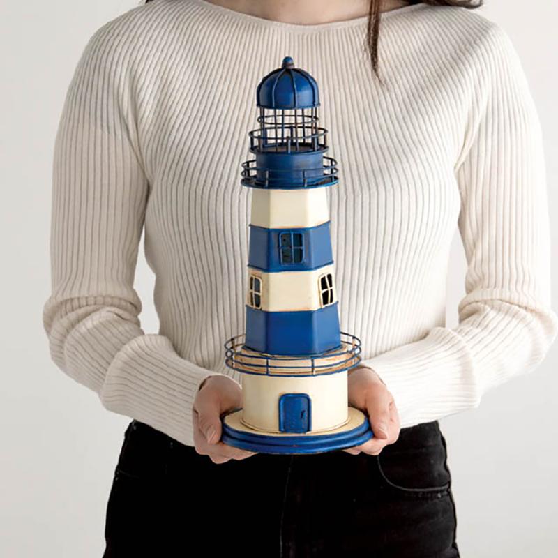 ディスプレイ雑貨 BRZ-INT10 インテリアブリキ灯台-10 ヘッズ