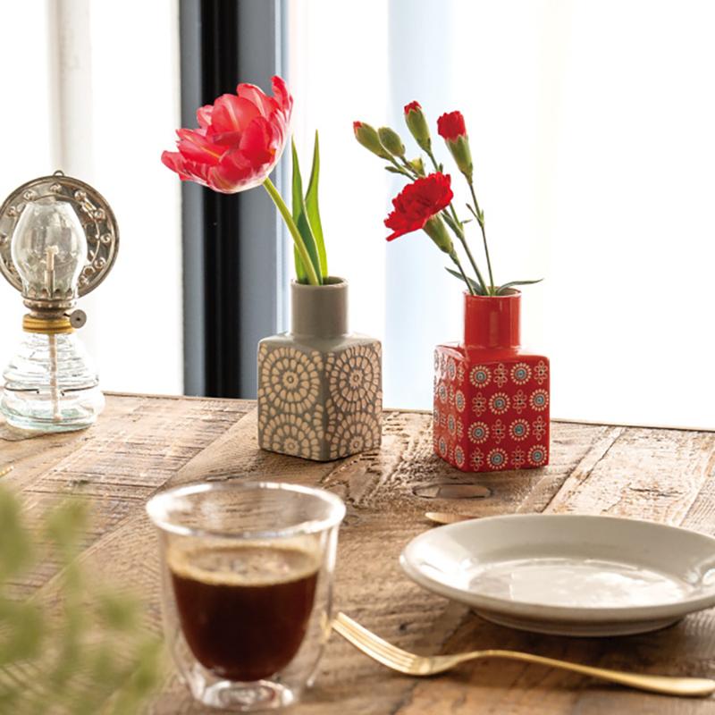 花器 HNP-FB35 ハンドメイドプリントフラワーベース-35(2個) ヘッズ