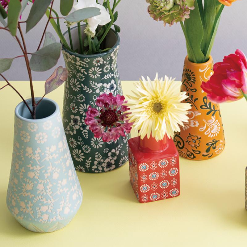 花器 HNP-FB35 ハンドメイドプリントフラワーベース-35(2個) ヘッズ