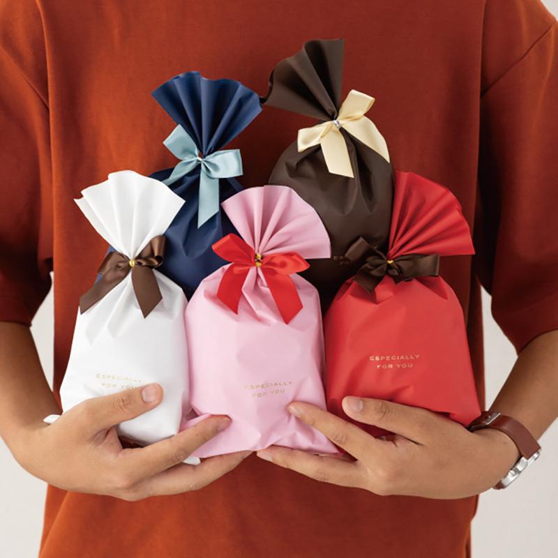 ラッピング用品 EVR-BSS 梨地バッグレッド-SS(50枚) ヘッズ